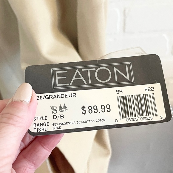 NWT Vintage Eaton Trenchcoat Dead stock Men/Unisex Cream Utility Military 44S - Picture 6 of 16
